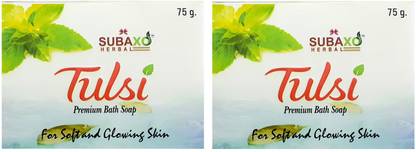 Subaxo HERBAL TULSI PREMIUM BATH SOAP 2 PC EACH OF 75 G