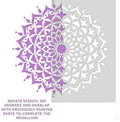 Kayra Decor KDS36093 Wall (PVC, 24 inch x 40 inch) Stencil