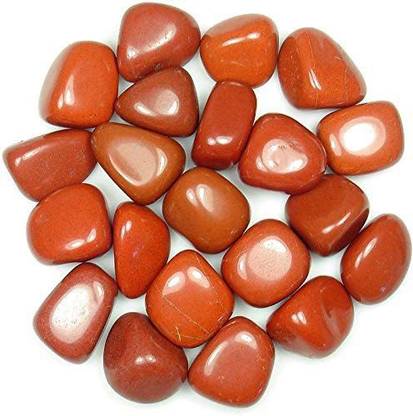 Maureen Red Jasper Tumbled Stone Pebbles for Vastu Fengshui Aura Chakra Healing Crystals Regular Asymmetrical Crystal Stone