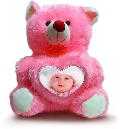 Digital art Customised Teddy bear printed with your photo  - 18 inch