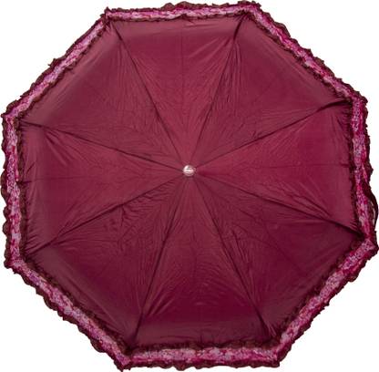 aimizing Fancy Multi Design Digital Print with Border Design 3 Fold Umbrella Umbrella