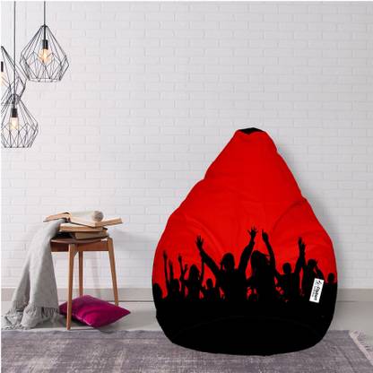Flipkart SmartBuy XXL Tear Drop Bean Bag Cover  (Without Beans)
