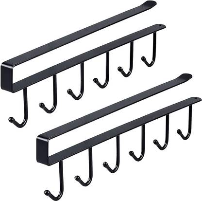 Urbanware Under Shelf Coffee Mug Cup Holder Rack Organizer Stand for Kitchen Counter Hook Rail 6