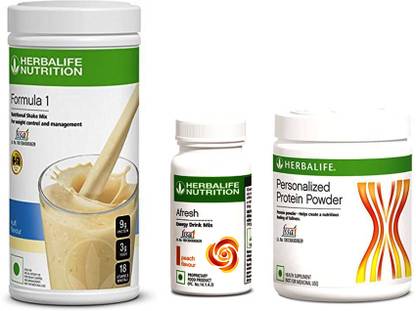 Herbalife Nutrition FORMULA 1SHAKE KULFI &PROTIEN POWDER 200 G AFRESH ENERGY DRINK PEACH Plant-Based Protein