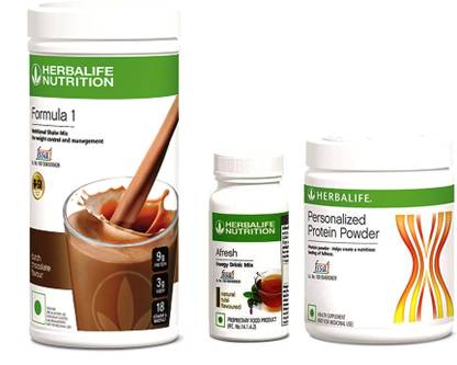 Herbalife Nutrition FORMULA 1SHAKE CHOCOLATE &PROTIEN POWDER 200 G AFRESH ENERGY DRINK TULSI Plant-Based Protein