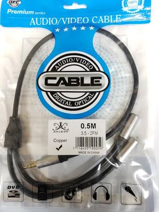 VGS MARKETINGS Spliter-2-Pin-Headphone-Splitter-Cable-0-5- Gaming Adapter