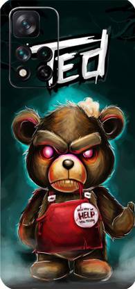Mclaxa Angry Teddy Mobile Back Skin guard, Angry Teddy, Redmi 11 I Mobile Skin