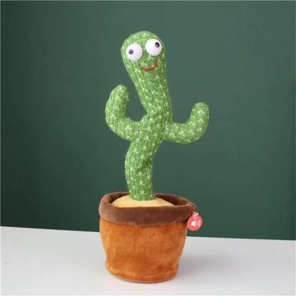 FITUP Cute Funny Dancing Cactus Soft Plush Talk Back Toy for Baby, Record and Repeats