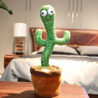 FITUP ™Dancing Cactus Cute Funny Soft Plush Talk Back Toy for Baby, Record And Repeats