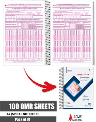 Omr Sheets |100 Omr Spiral Notebook ( Pack Of 01) | 100 Omr Sheets