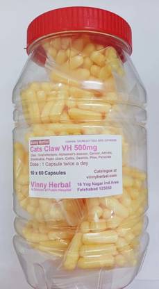 Vinny Herbal Cats Claw VH 500mg Capsules