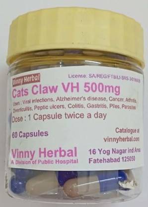 Vinny Herbal Cats Claw VH 500mg Capsules