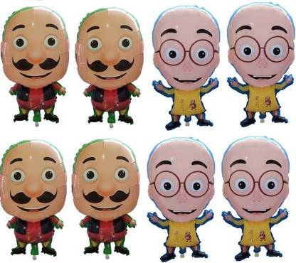 Neevaza Printed Motu Patlu - 4 Pair Balloon