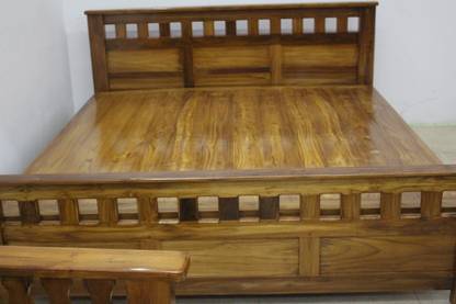 Teakwood Factory Opera King Size cot 78x72 Solid Wood King NA Bed