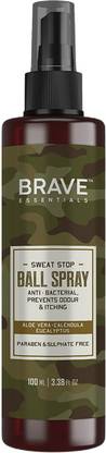 Brave Essentials Sweat-Stop Ball Spray |Relieves Itching & Odour | Calendula & Eucalyptus Oil
