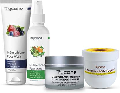 Trycone Skin Glow & Whitening Skin Care – Pack of 4 Products