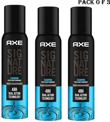 AXE Signature (Champion) *122ml Each * 3pcs*sc05 Deodorant Spray  -  For Men