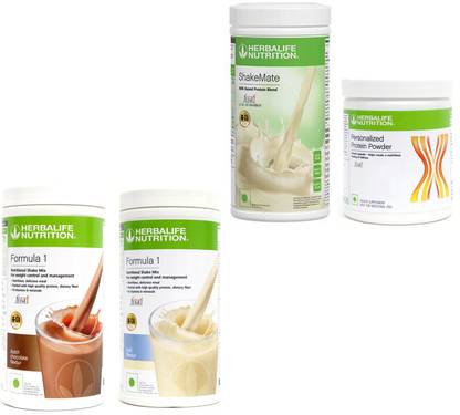 Herbalife Nutrition FORMULA 1 SHAKE CHOCOLATE+ KULFI 2 PCS PROTIEN 200 G SHAKEMATE VANILLA FLAVOR Nutrition Drink