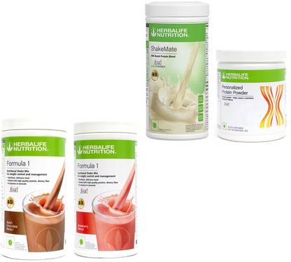Herbalife Nutrition FORMULA 1 SHAKE CHOCOLATE STRAWBERRY 2 PCS PROTIEN 200 G SHAKEMATE VANILLAFLAVOR Nutrition Drink