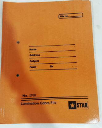 Samurai Black Hard Paper Premium File For Office & School Pack Of 15 Files ( Laminated )