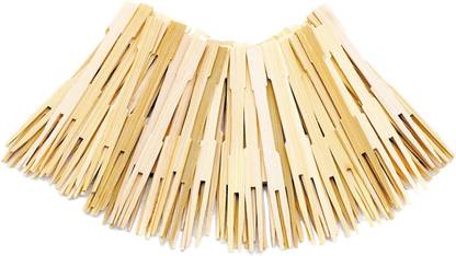 QYNSIK Disposable Bamboo Fruit Fork Set