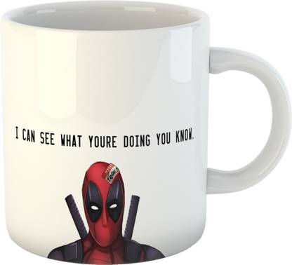 Clovez Deadpool Hello Francis Ceramic Coffee (350 ml) Ceramic Coffee Mug