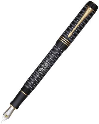 PARKER DUOFOLD BLACK WITH GT 100TH ANNIVERSARY CENTENNIAL L.E.– 18KT MEDIUM NIB Fountain Pen