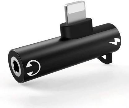 SANNO WORLD Black Lightning to 3.5 mm Headphone Jack and Charging Adaptor and Splitter Compatible Phone Converter