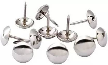 SHASALES Thumb Pins, Push Pins for Notice Board /Bulletin Board/Pin, PINS , Chair Nails Mild Steel Thumb Pin (pack of 200 Pcs / SILVER )  Pins