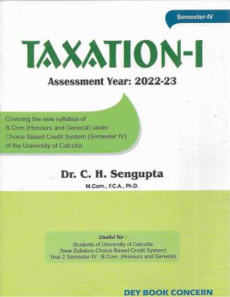 TAXATION-1 FOR 2nd YEAR & 4th SEMESTER