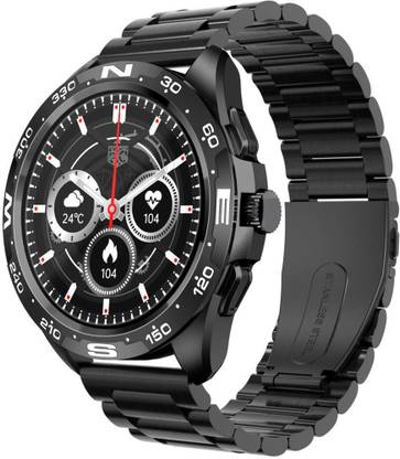 Minix prime Display 1.32 inch HD Calling Stainless steel black smart watch Smartwatch