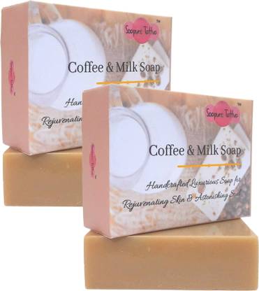 Soapure Tattva Coffee & Milk Handmade Beauty Soap with Goodness of Shea and Coco Butter (Pack of 2)