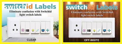 Sudha Ad Print 17.78 cm Switch id Labels/Stickers for Home appliances (1+1 Combo) Self Adhesive Sticker