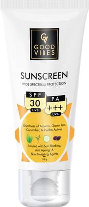 GOOD VIBES Sunscreen - SPF 50 Wide Spectrum Protection Sunscreen with SPF 30