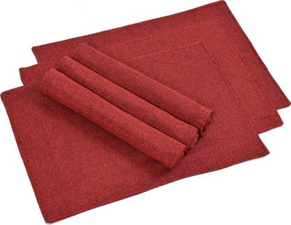 YELLOW WEAVES Rectangular Pack of 6 Table Placemat