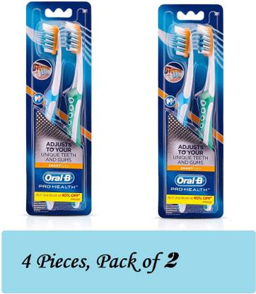 Oral-B Pro Health Smart Flex Tooth Brush, 4 Pieces Soft Toothbrush