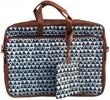 Craferia Export Trendy Ikkat Print Laptop Bags/Handbags With Mini Pouch For Women & Girls Sling Bag