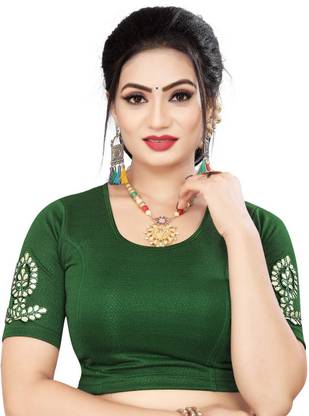 ALLENAA Women U-Neck Half Sleeve Blouse