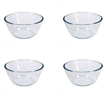 PUREFIT Glass Mixing Bowl Borosilicate Glass Round Multipurpose Mixing Bowl 1050 ML Microwave Safe
