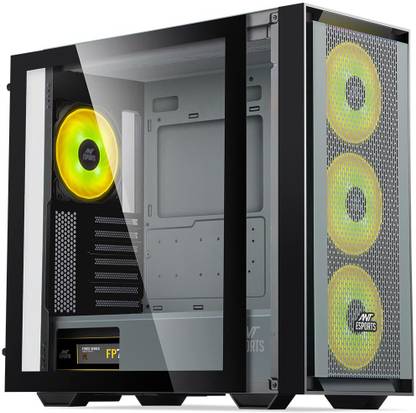 Ant Esports 690 Air Mid- Tower Cabinet with USB 2.0 and USB 3.0 Ports Compatible with Computer