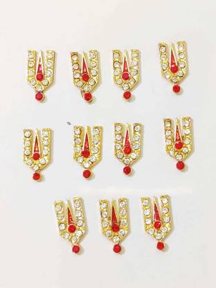 radha krishnam poshak / Laddu Gopal Tilak / Laddu Gopal Designer Bindi / (Size 3NO,4NO) RK_558 Deity Ornament