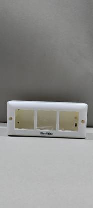 Blue Shine 6 MODULAR SURFACE GANG BOX WITH BASE Wall Plate