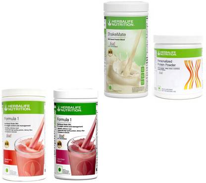 Herbalife Nutrition FORMULA1SHAKE STRAWBERRY ROSE KHEER2 PCS PROTIEN 200 G SHAKEMATE VANILLA FLAVOR Nutrition Drink