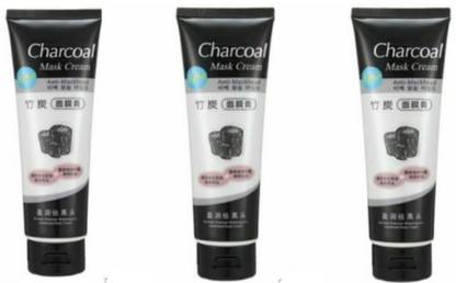 FS Charcoal Peel Off Face Mask - No Parabens & Mineral Oils (3 Tube pack)