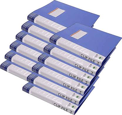 SD product Plastic Punch less file (Blue) Regular A4 Size Punch-Less Documents, Projects and Certificates pack of 12