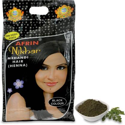 Afrin Black Nikhar Mehandi Pack of 12 (30gm each)