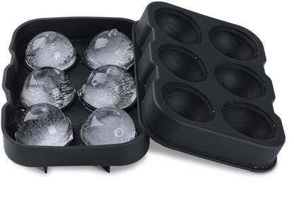 MoldBerry 6 Round Ice ball Ice cube Mould Multicolor Silicone Ice Ball Tray