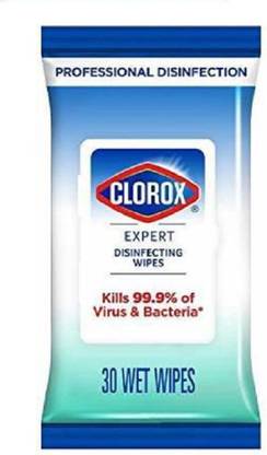 CLOROX Expert Disinfecting Wipes Multi Purpose (Flow Pack-30 Wipes) (Pack of 1 ) Kitchen Cleaner