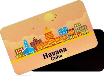 dhcrafts Flexible Rubber / Magnetic Card Cuba Havana Design (8.6cm x5.4cm) Fridge Magnet Pack of 1