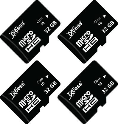 XCCESS 32GB MicroSD Class 10 Full HD. Memory Card with Multiple Compatibility with Smartphones, Tablet & More with 1 Year Warranty Xcces 32GB Micro Sd Card Pack of 4 32 GB MicroSD Card Class 10 80 MB/s  Memory Card Compatible with Camera, Computer, Gaming Console, Mobile, Tablet